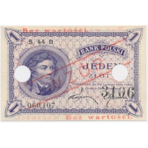 1 złoty 1919 - S.44 B - WZÓR - No.3106 -