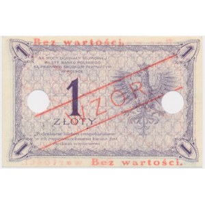 1 złoty 1919 - S.44 B - WZÓR - No.3106 -