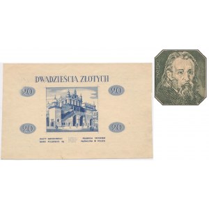 REVERSAL PROJECT, 20 gold (no date, after 1956) - Jan Matejko - UNIQUE