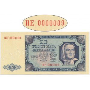 20 Zloty 1948 - JAROSZEWICZ MODELL - HE 0000009 -.