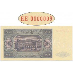 20 Zloty 1948 - JAROSZEWICZ MODELL - HE 0000009 -.
