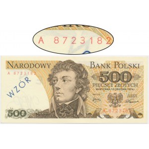 500 złotych 1974 - WZÓR - A 8723182 - UNIKALNY EGZEMPLARZ