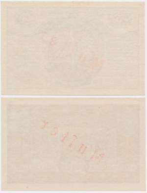 20 marek 1916 - Jenerał - WZÓR - Awers i Rewers - (2szt.) - gładki papier - NIENOTOWANE