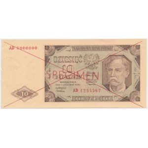 10 złotych 1948 - SPECIMEN - AD -