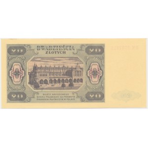 20 złotych 1948 - HM 97... - papier PLASTYFIKOWANY