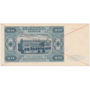 20 Zloty 1948 - SPECIMEN - A 0000000 -