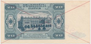 20 złotych 1948 - SPECIMEN - A 0000000 -