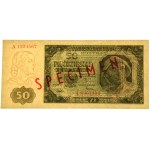 50 złotych 1948 - SPECIMEN - A 12334567/8901234 - RZADKI