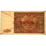 1.000 złotych 1946 - SPECIMEN - A. - PIĘKNE