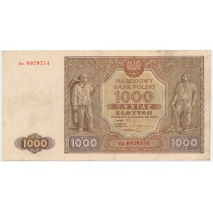 1.000 złotych 1946 - Bw. - BARDZO RZADKIE