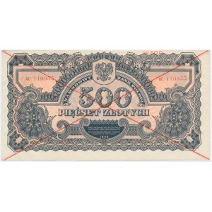 500 złotych 1944 ...owym - WZÓR - AC -