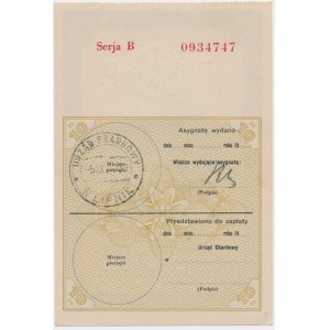 Asygnata na 10 złotych 1939