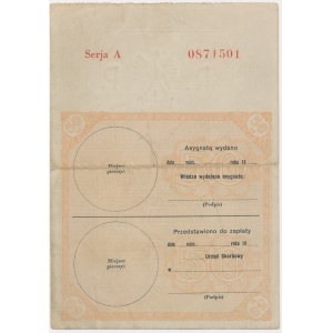 Assignment for 50 zloty 1939