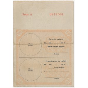 Asygnata na 50 złotych 1939