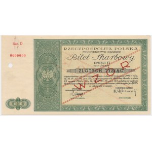 Bilet Skarbowy, Emisja II na 1.000 złotych 1947 - WZÓR -