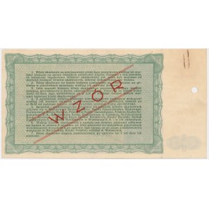 Erlöskarte, Ausgabe II für 1.000 Zloty 1947 - MODELL -.
