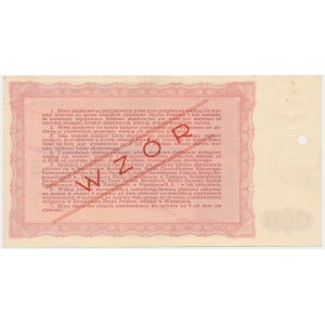 Erlöskarte, Ausgabe II für 5.000 Zloty 1947 - MODELL -.