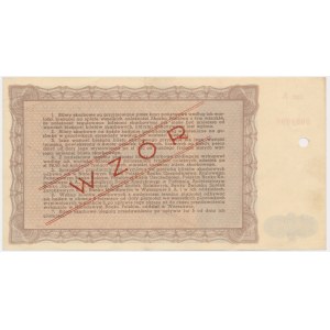 Erlösschein, Ausgabe II für 50.000 Zloty 1947 - MODELL -.