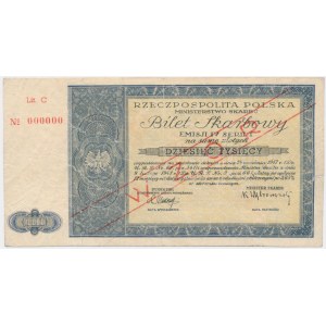 Revenue Ticket, Issue IV Series I for 10,000 zloty 1948 - MODEL -.