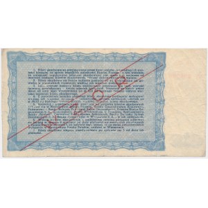 Erlöskarte, Ausgabe IV Serie I für 10.000 Zloty 1948 - MODELL -.