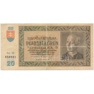 Slovakia, 20 Korun 1939