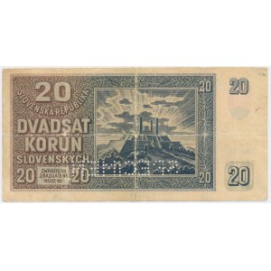 Slovakia, 20 Korun 1939