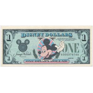 USA, Disney Dollars, 1 dolar 1989 - Myszka Miki -
