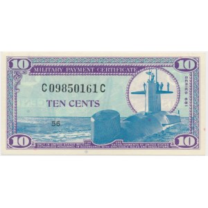 USA, Militärzahlungsschein, 10 Cent Serie 681 -.