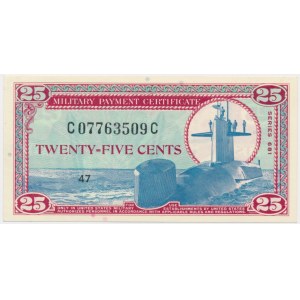 USA, Militärzahlungsschein, 25 Cent Serie 681 -.