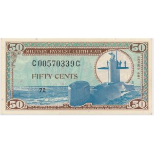 USA, Militärzahlungsschein, 50 Cent Serie 681 -.