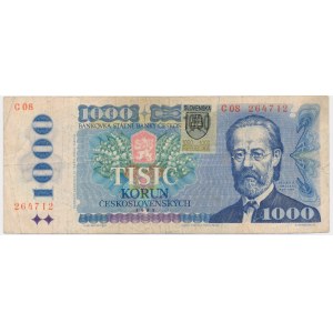 Slovakia, 1.000 Korun 1985 - with stamp -