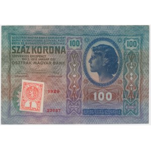 Czechosłowacja, 100 koron 1919 (1912) - ze znaczkiem -