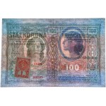 Czechoslovakia, 100 Korun 1919 (1912) - with stamp -