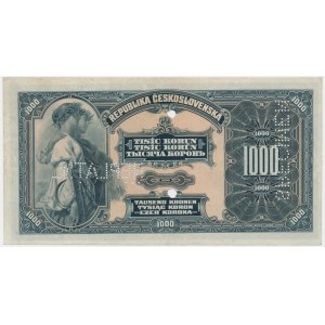 Tschechoslowakei, 1.000 Kronen 1919 - MODELL -.