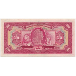 Czechosłowacja, 500 koron 1929 - rzadszy
