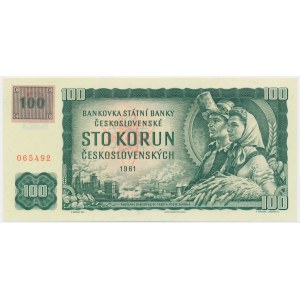 Czech Republik, 100 Korun 1993 (1961) - with stamp -