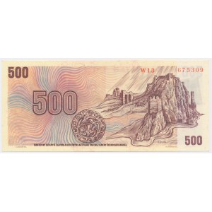 Tschechische Republik, 500 Kronen 1993 (1973) - mit Stempel -.