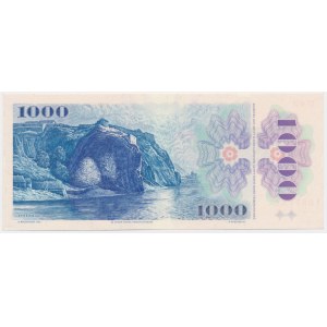 Czech Republik, 1.000 Korun 1993 (1985) - with printed stamp -