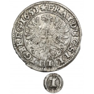 Silesia, Duchy of Liegnitz-Brieg-Wolau, Georg III, Ludwig IV, Christian, 1 Kreuzer Brieg 1653 - VERY RARE