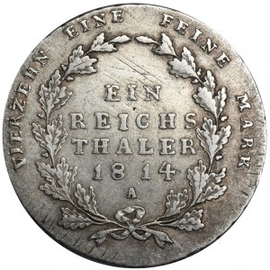 Niemcy, Królestwo Prus, Fryderyk Wilhelm III, Talar Berlin 1814 A