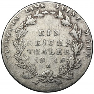 Niemcy, Królestwo Prus, Fryderyk Wilhelm III, Talar Berlin 1815 A