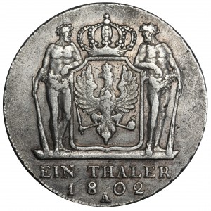Germany, Kingdom of Prussia, Friedrich Wilhelm III, Thaler Berlin 1802 A