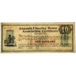 USA, certyfikat Augusta Clearing House na 10 dolarów 1907