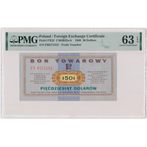 Pewex, 50 dolarów 1969 - FI - PMG 63 EPQ