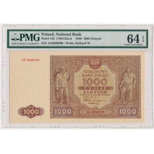 1,000 Gold 1946 - AA - PMG 64 EPQ