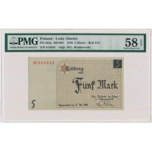 5 Punkte 1940 - PMG 58 EPQ - Standardpapier