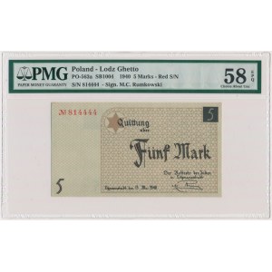 5 marek 1940 - PMG 58 EPQ - papier standardowy