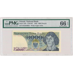 1.000 złotych 1982 - DC - PMG 66 EPQ - pierwsza seria