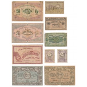 Russia, Transcaucasia, lot 5 - 1.000.000 Rubles 1919-22 (10 pcs.)