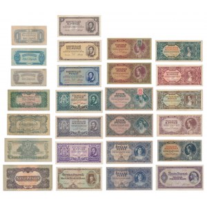 Węgry, zestaw banknotów 1944-46 (26 szt.)